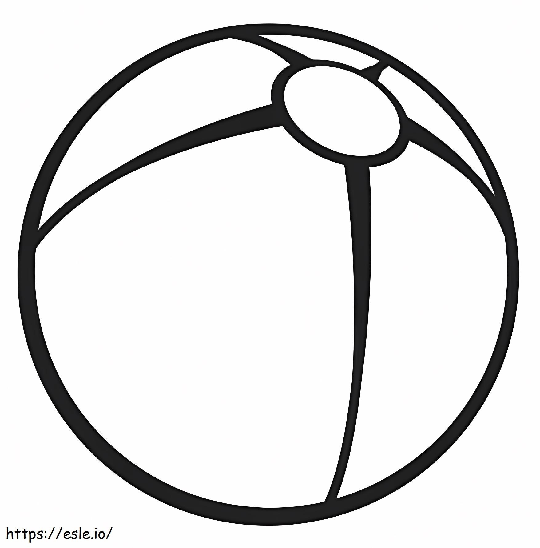 Small Beach Ball coloring page