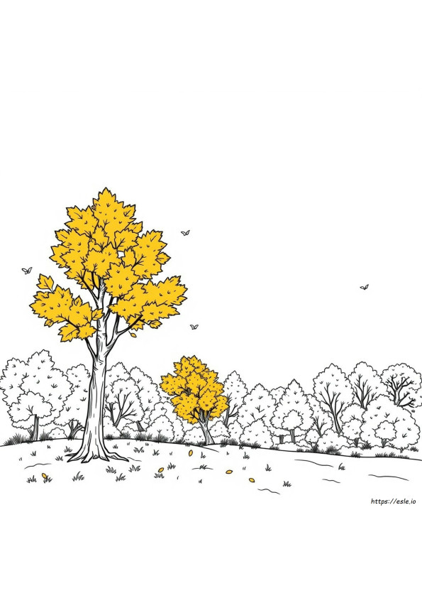 Fall Coloring Page Adult