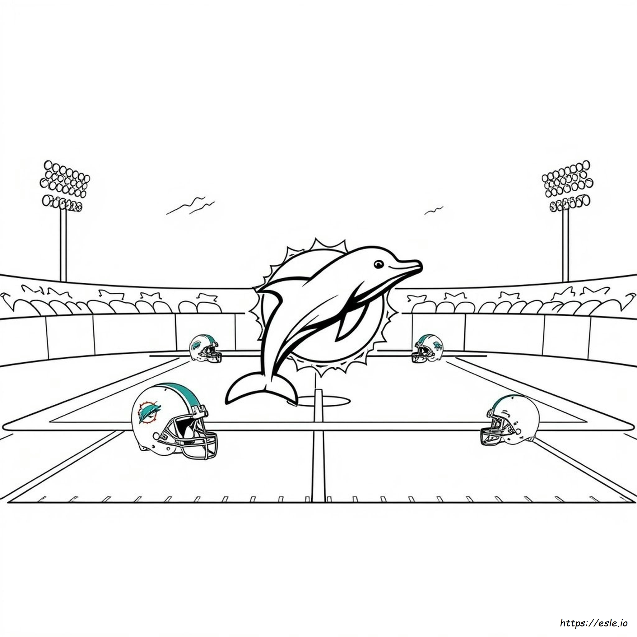 Libro Para Colorear De Los Miami Dolphins
