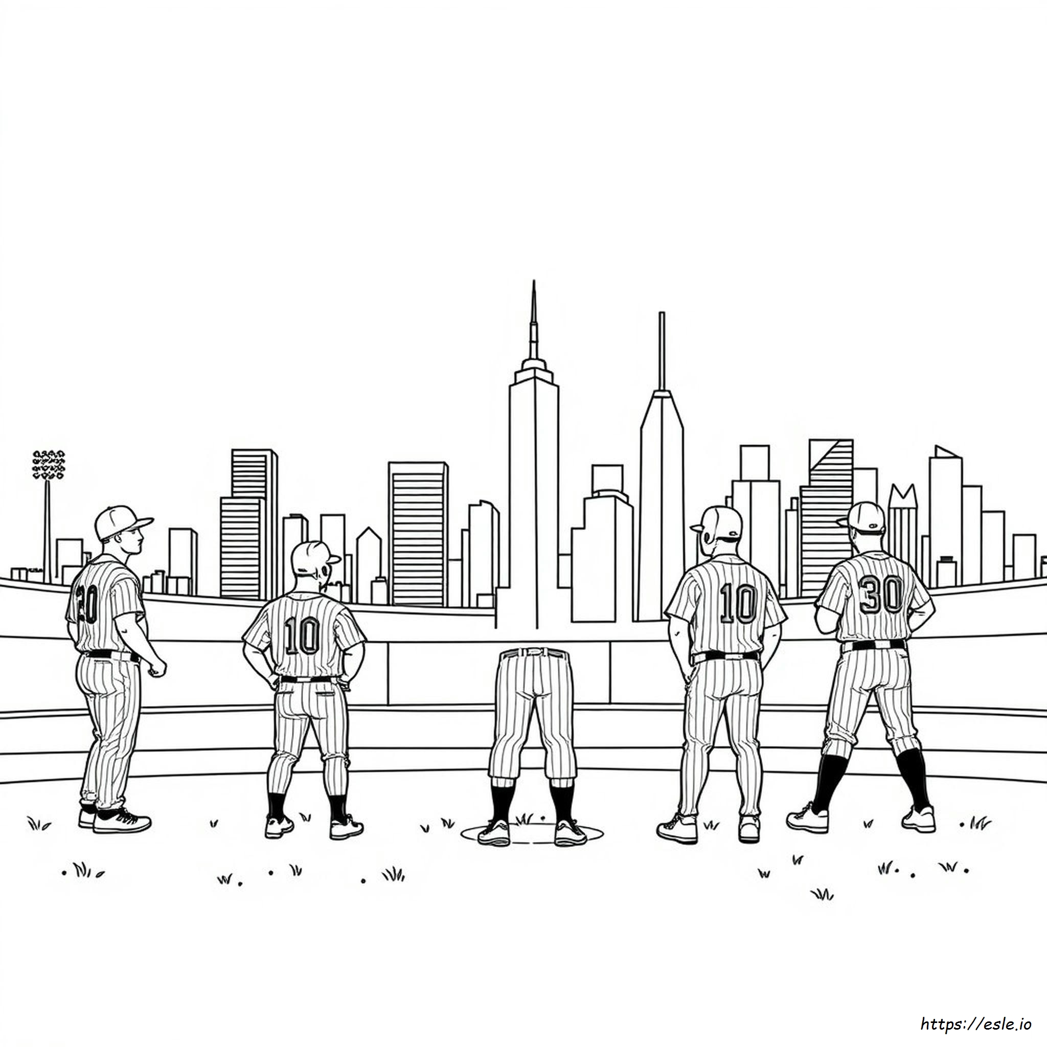 Páginas Para Colorear De Los Yankees De Nueva York