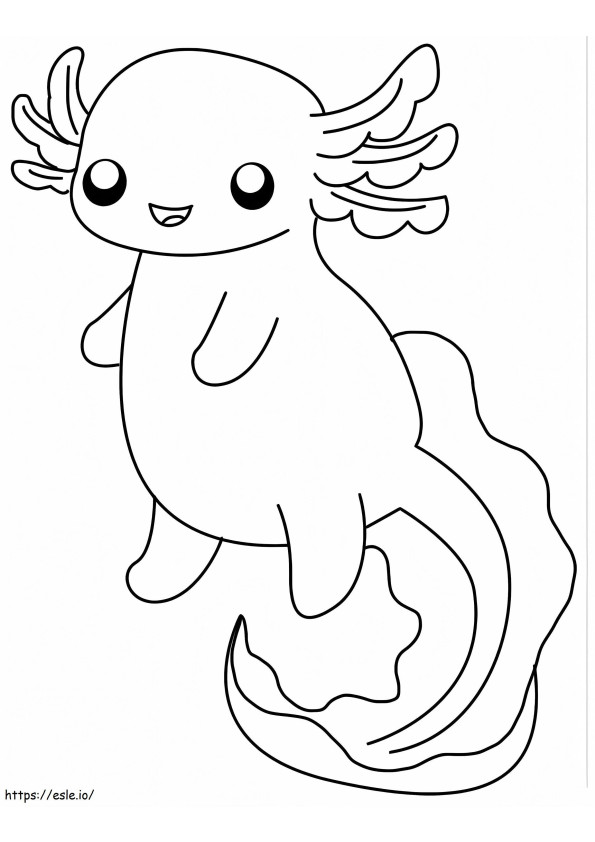 Coloriage Belle Axolotl à imprimer dessin