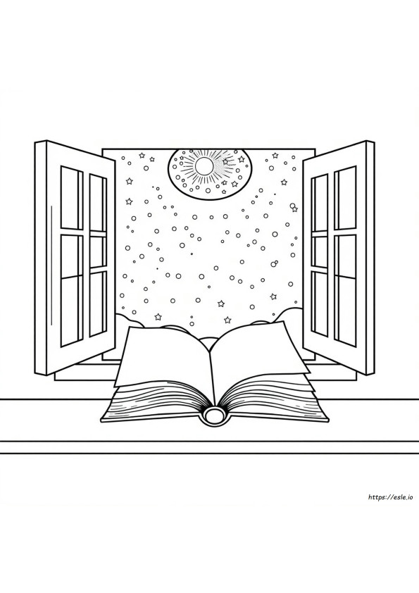 Gambar Mewarnai Bertema Buku