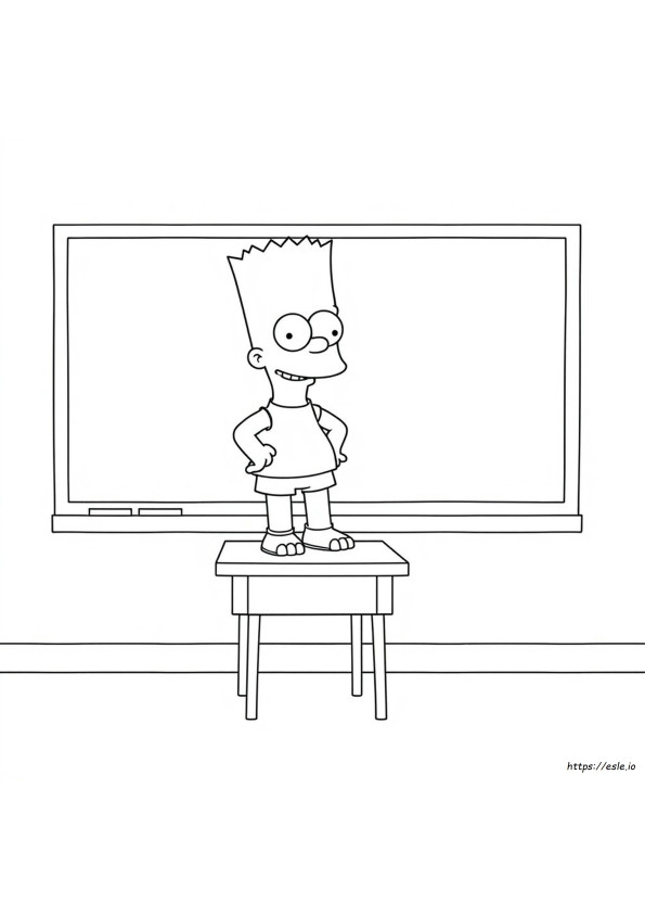 Bart Simpson Para Colorir