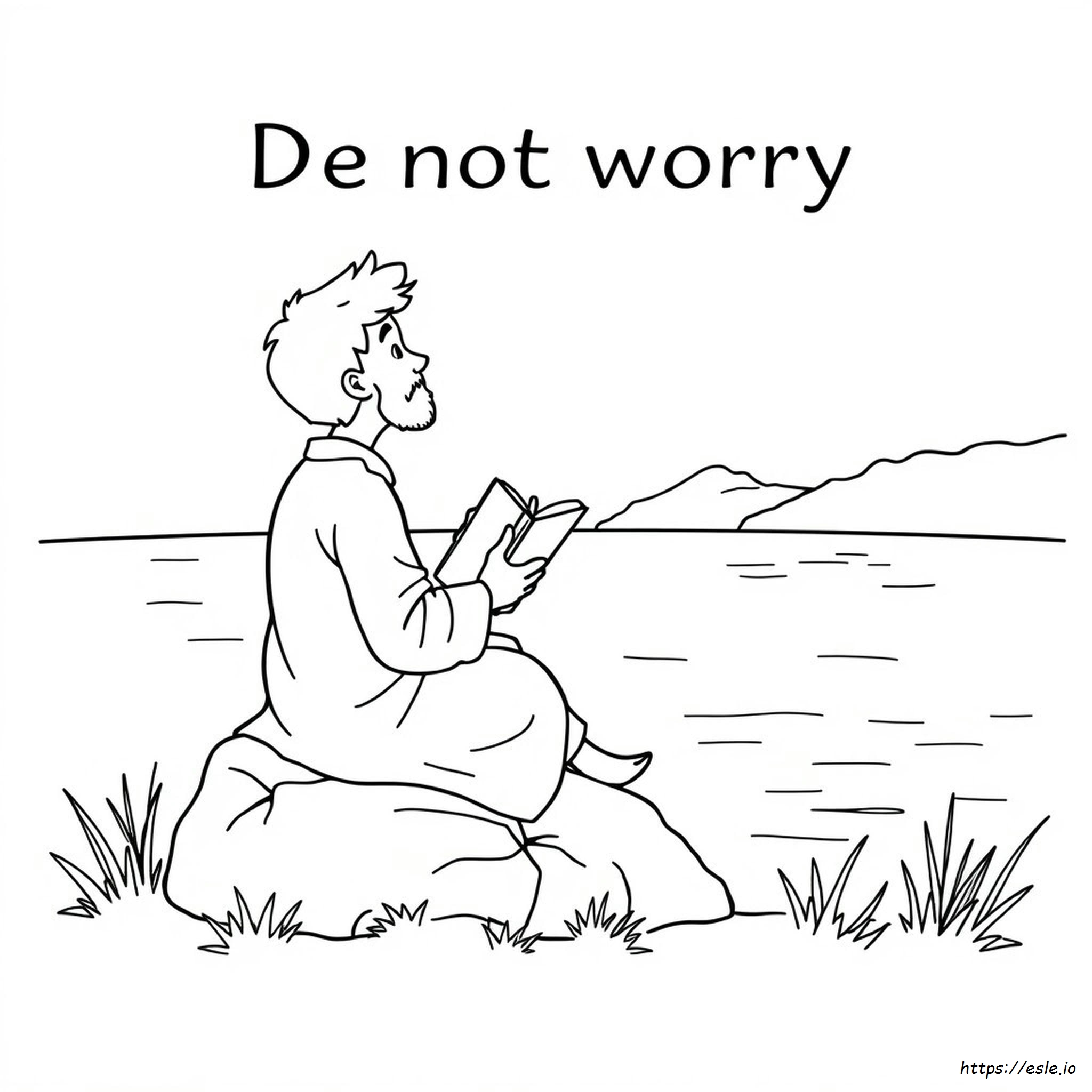 Matthew 6 Do Not Worry Coloring Page