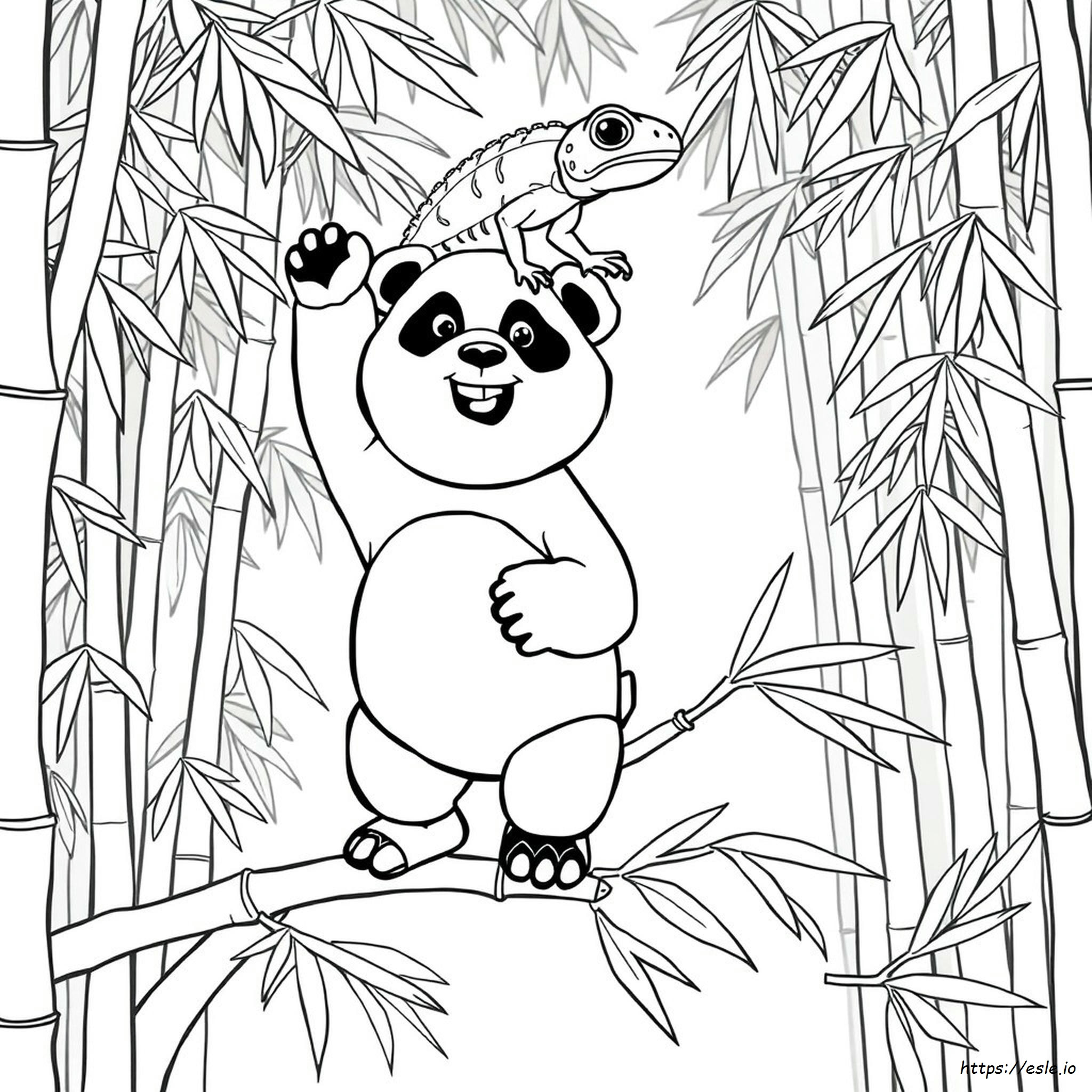 Coloriage Caméléon Kung Fu Panda 4