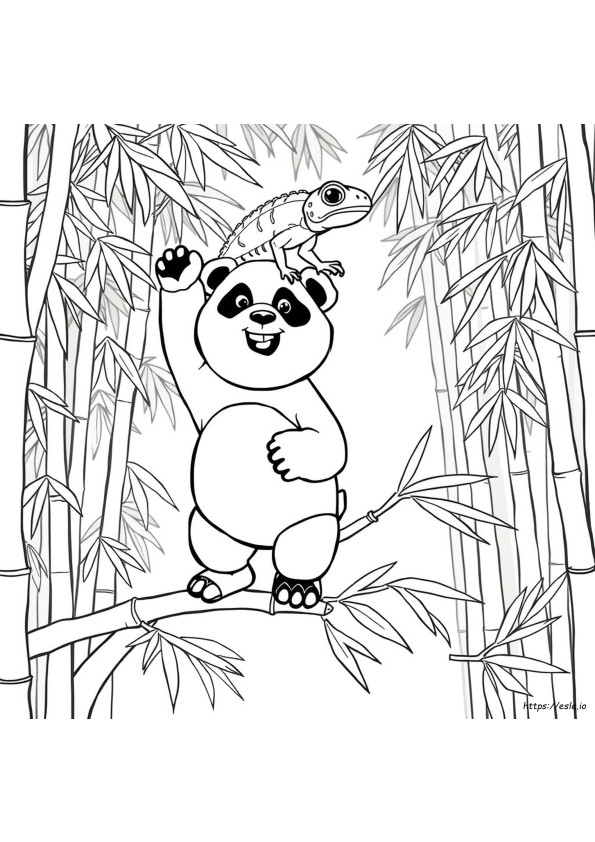 Kung Fu Panda 4 Chamäleon Ausmalbilder