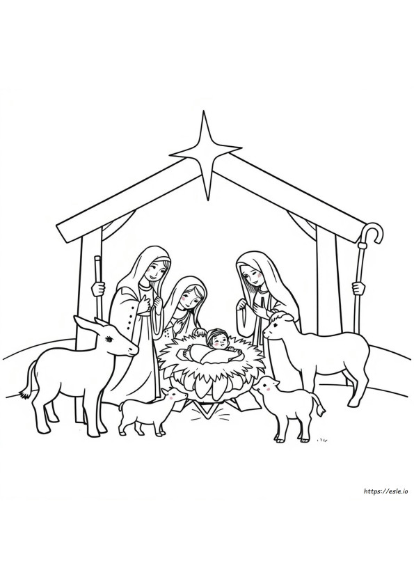 Nativity Coloring Sheet