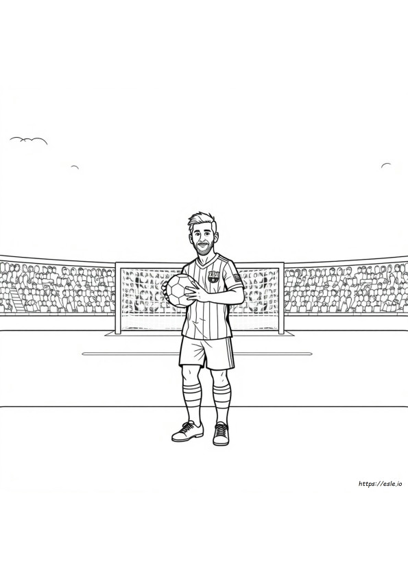 Messi Colouring In Sheet
