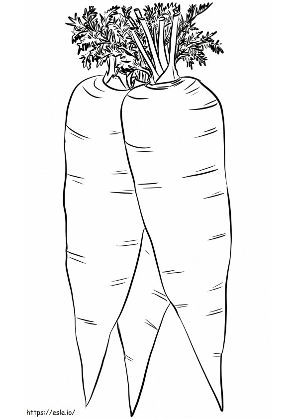 Carrots A4 coloring page