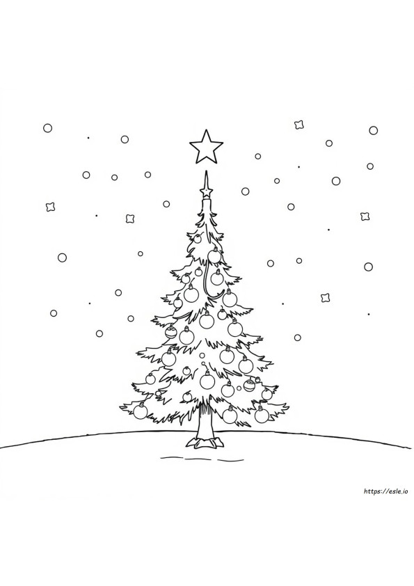 Christmas Tree Coloring Pag