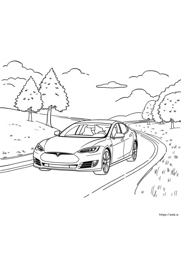 Páginas Para Colorear Del Tesla Model S