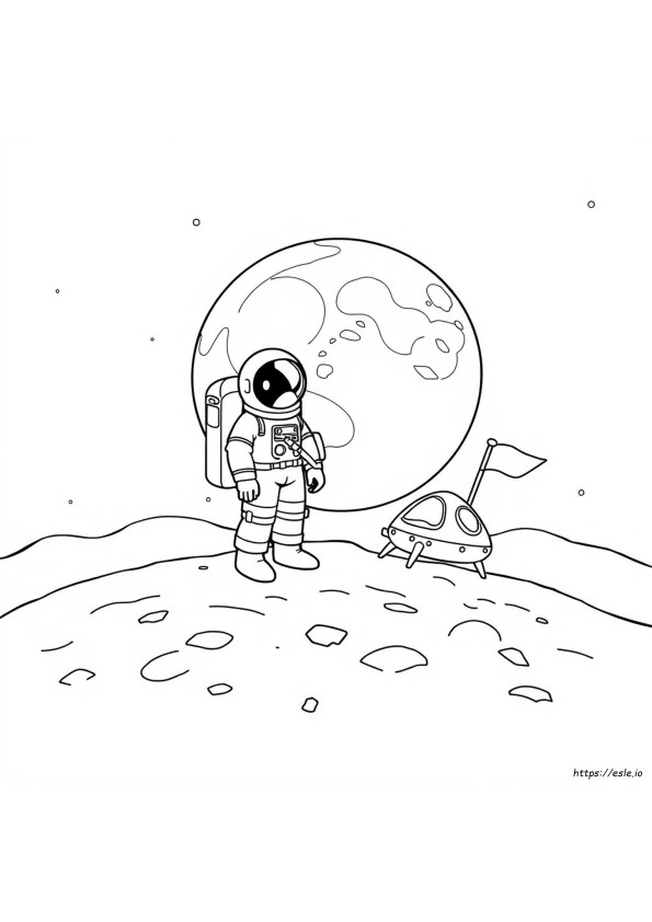 Astronaut De Colorat