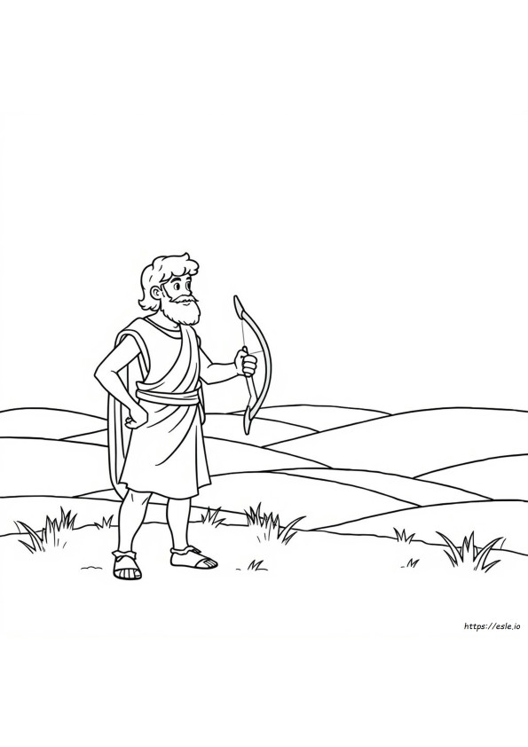 David And Goliath Coloring Page For Toddlers