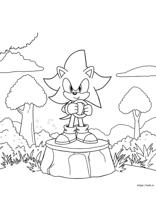 Coloriage Hérisson Sonic Shadow À Imprimer