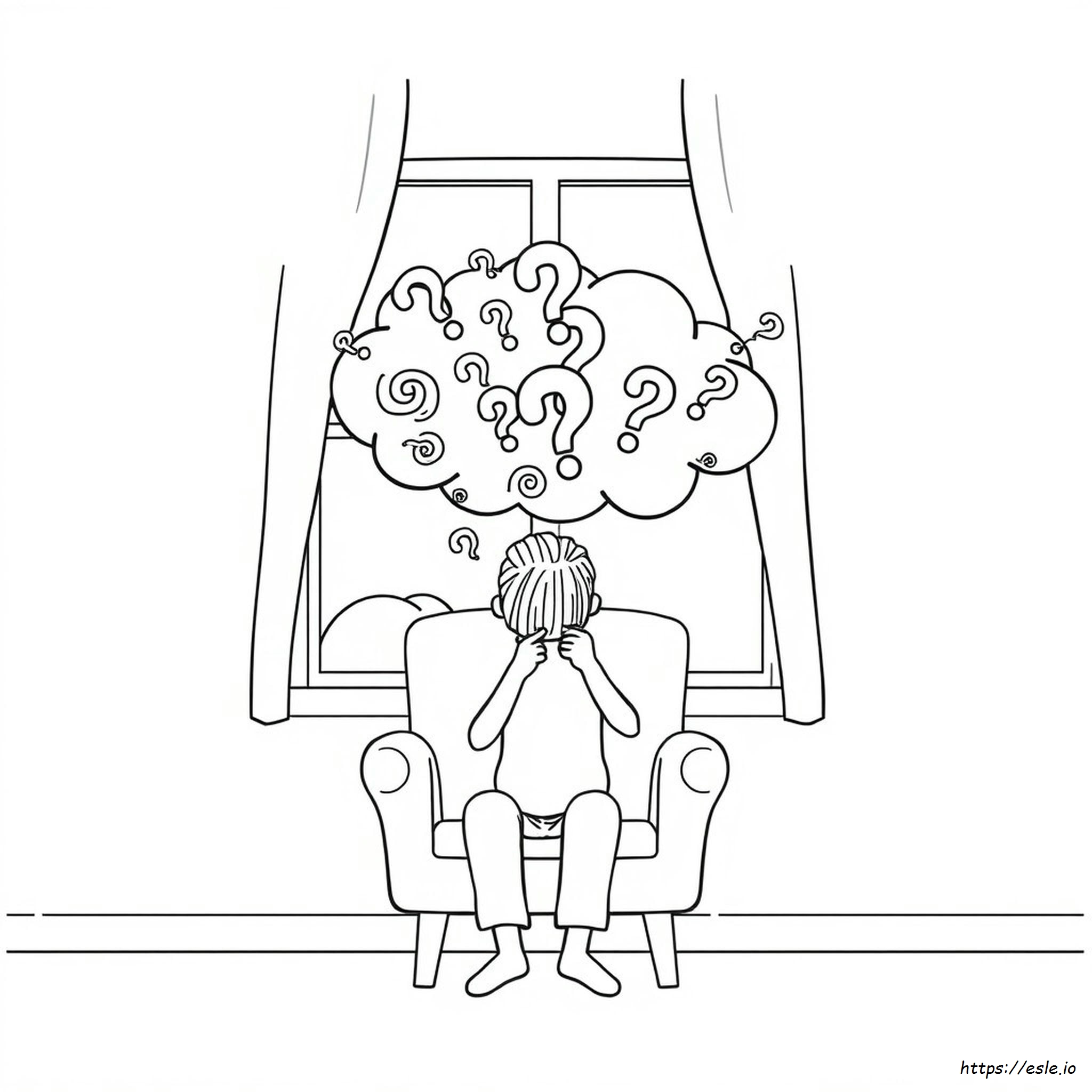 Mental Health Anxiety Coloring Pages