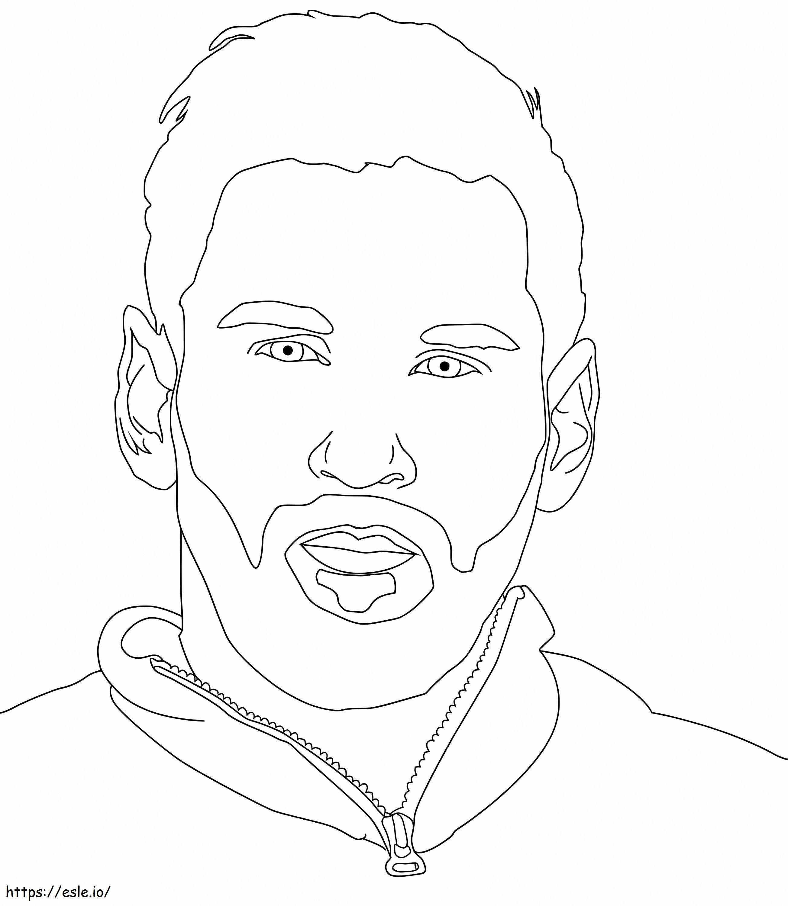 Lionel Messi 1 coloring page