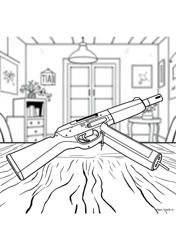 銃の塗り絵 無料