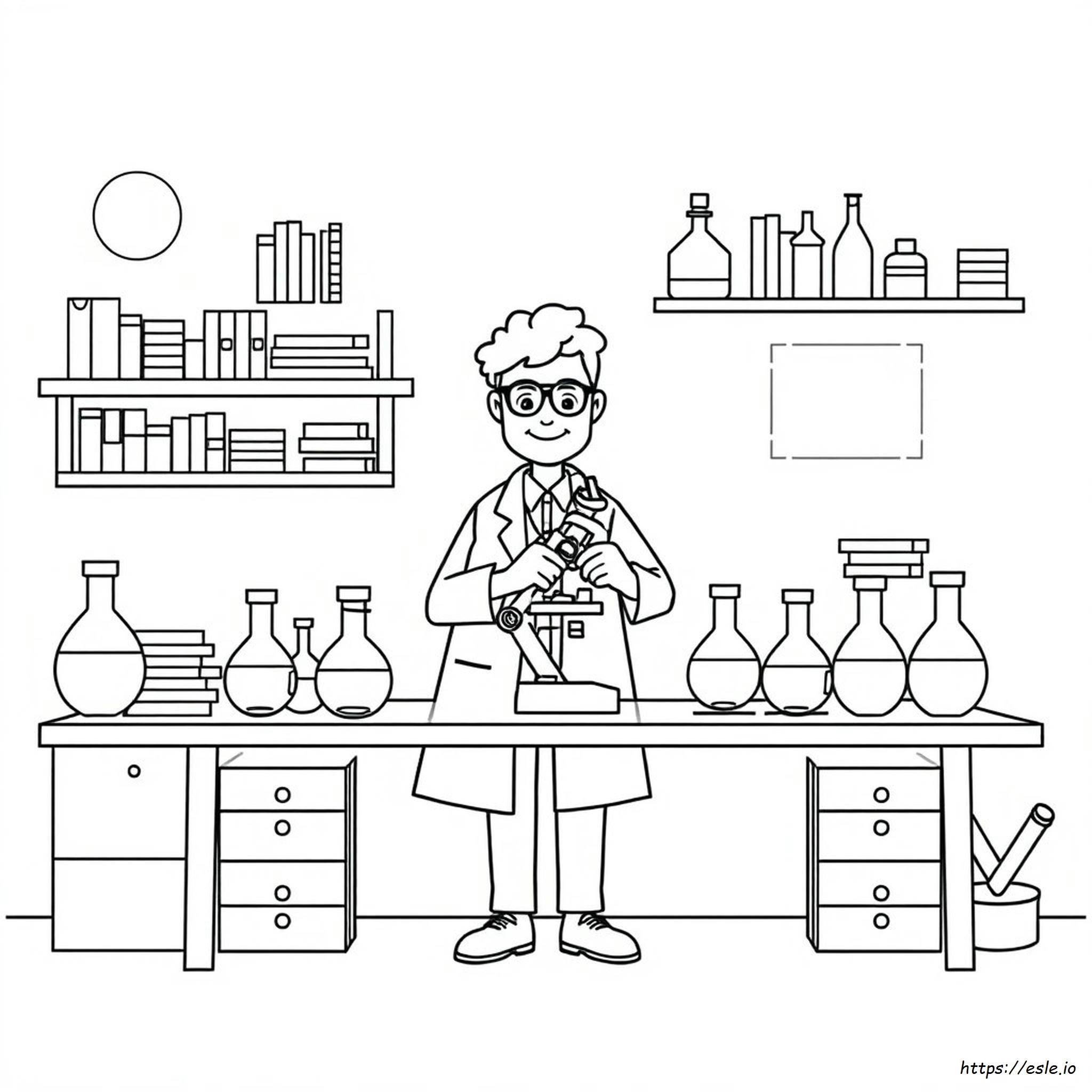 Ausmalbild Science Wissenschaft Ausmalbilder