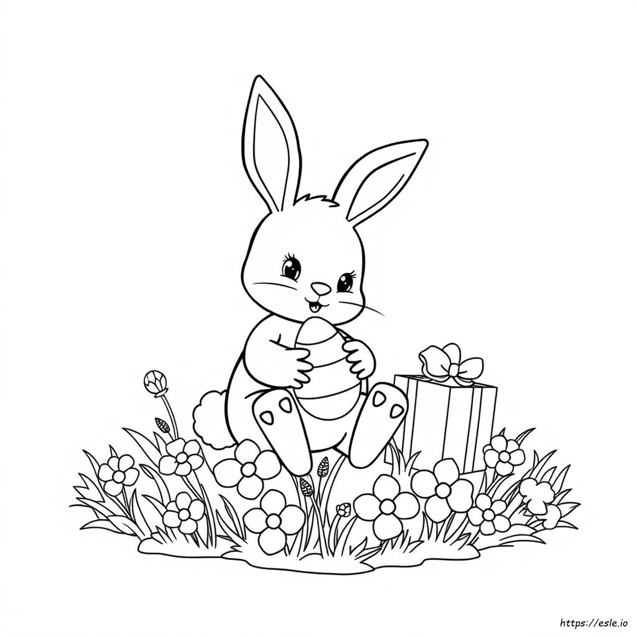 Süße Osterhasen Ausmalbilder