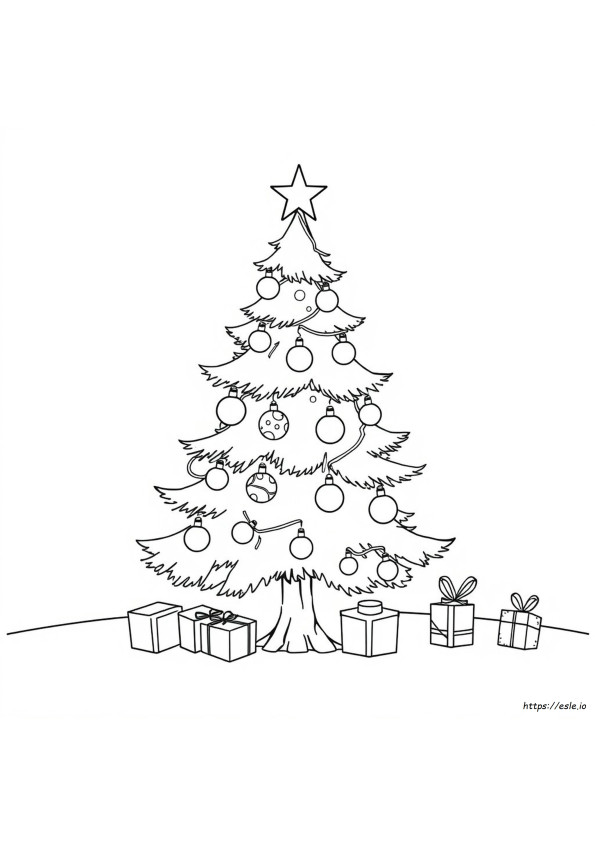 Christmas Tree Colouring In Printable