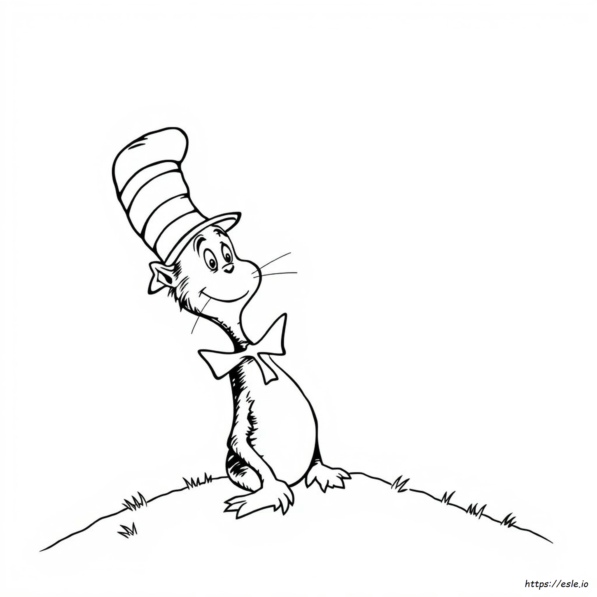 Cat In The Hat For Coloring
