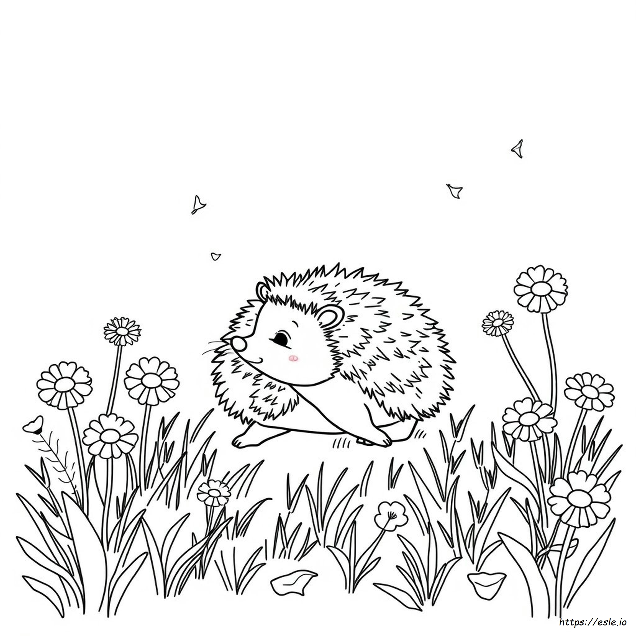 Hedgehog Colouring Picture