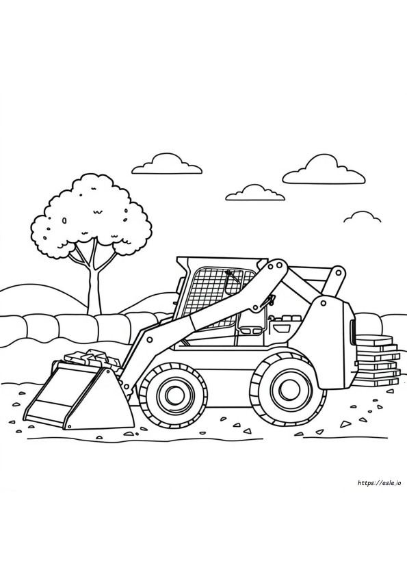 Bobcat Skid Steer Coloring Pages