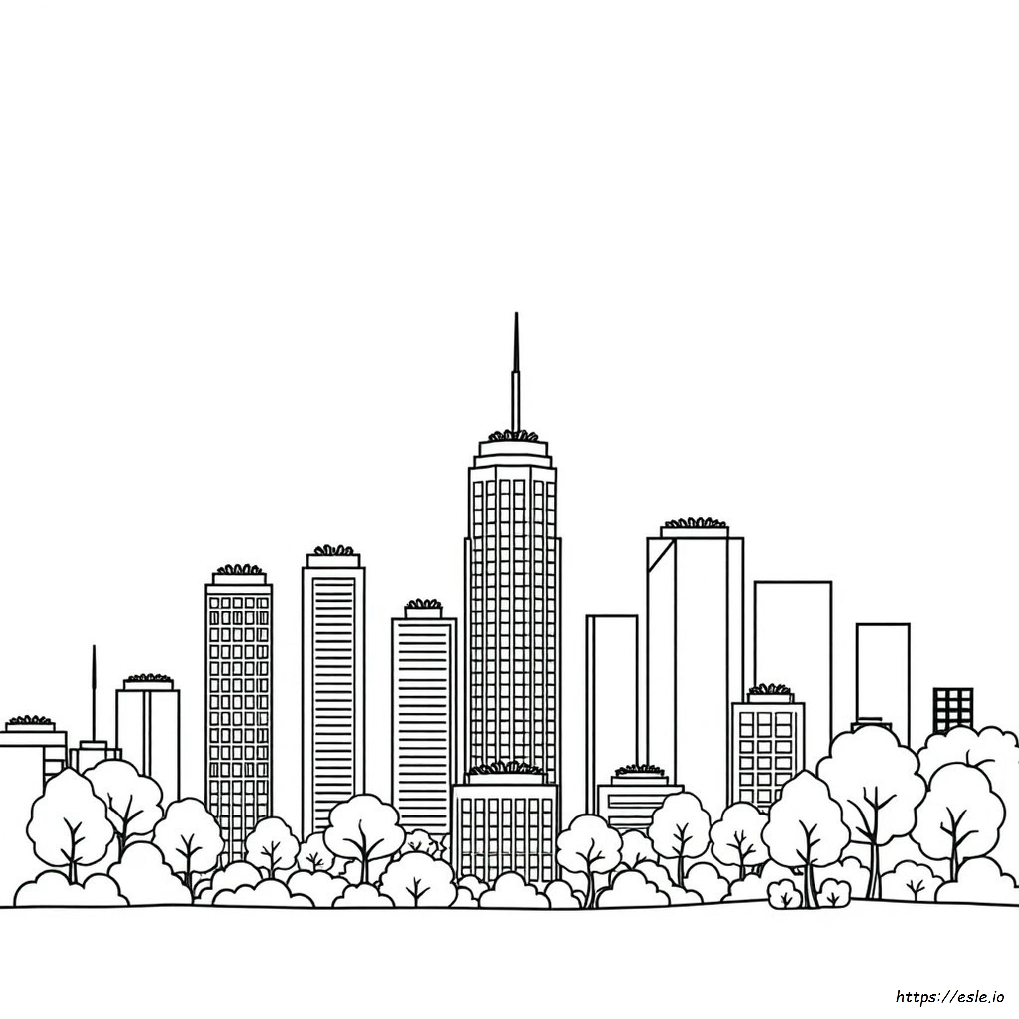 Grandes Páginas Para Colorear De La Ciudad Imprimible