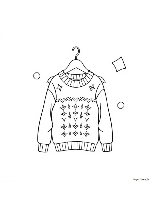 Coloring Page Of A Sweater