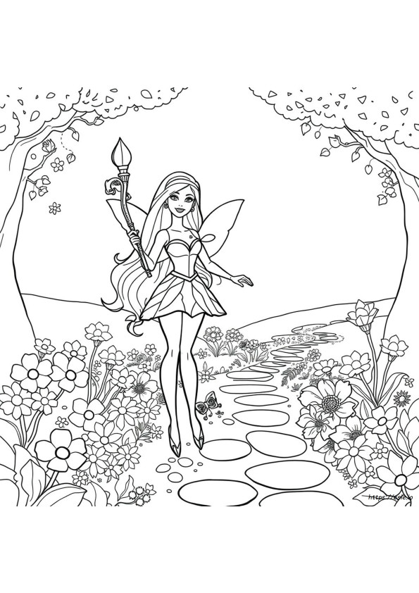 Barbie Fairytopia Páginas Para Colorear