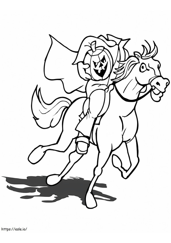 Halloween Headless Horseman coloring page