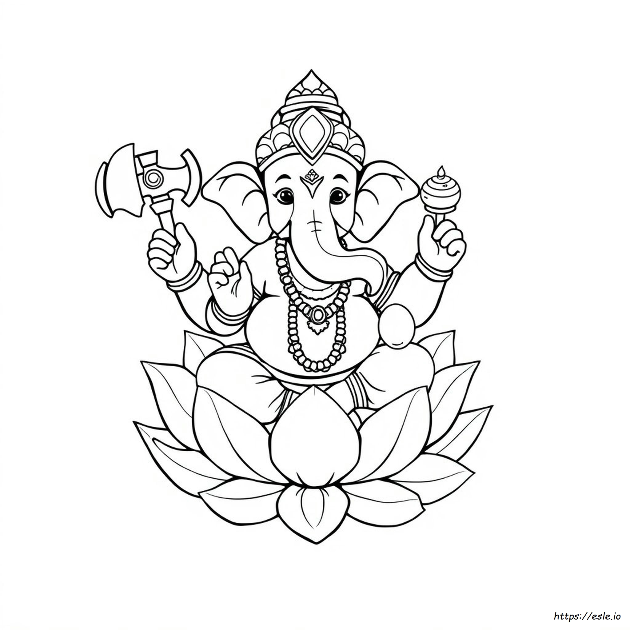 Cute Ganesha Coloring Pages