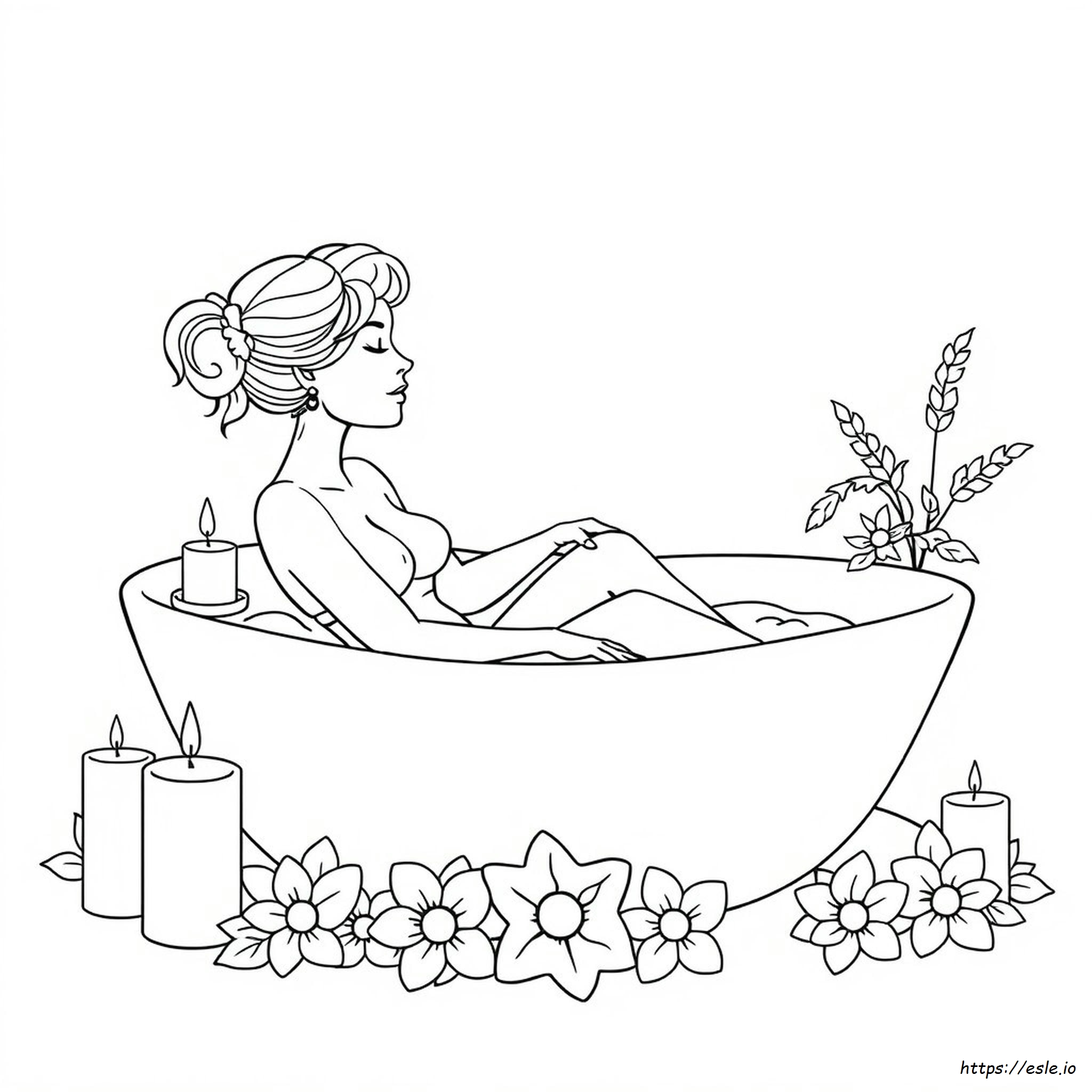 Spa Day Coloring Pages