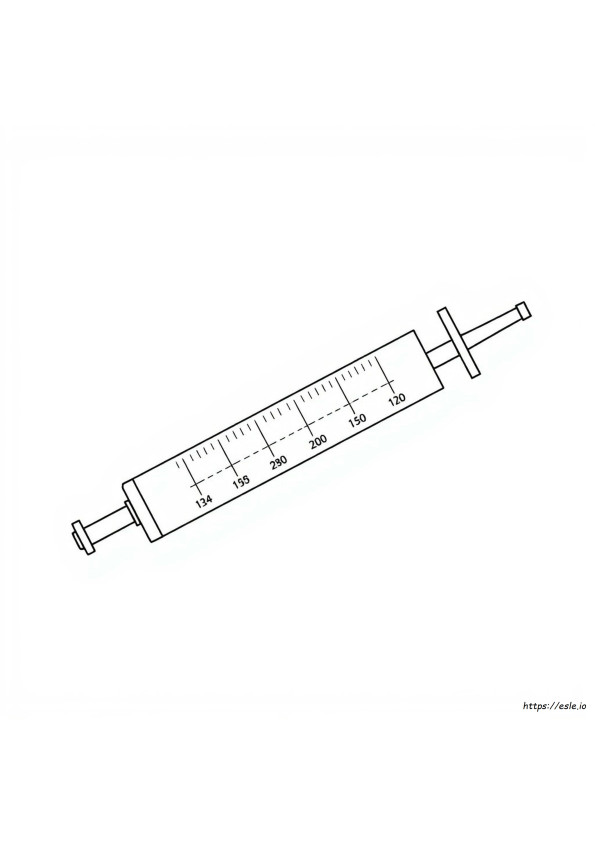 Syringe Coloring Page