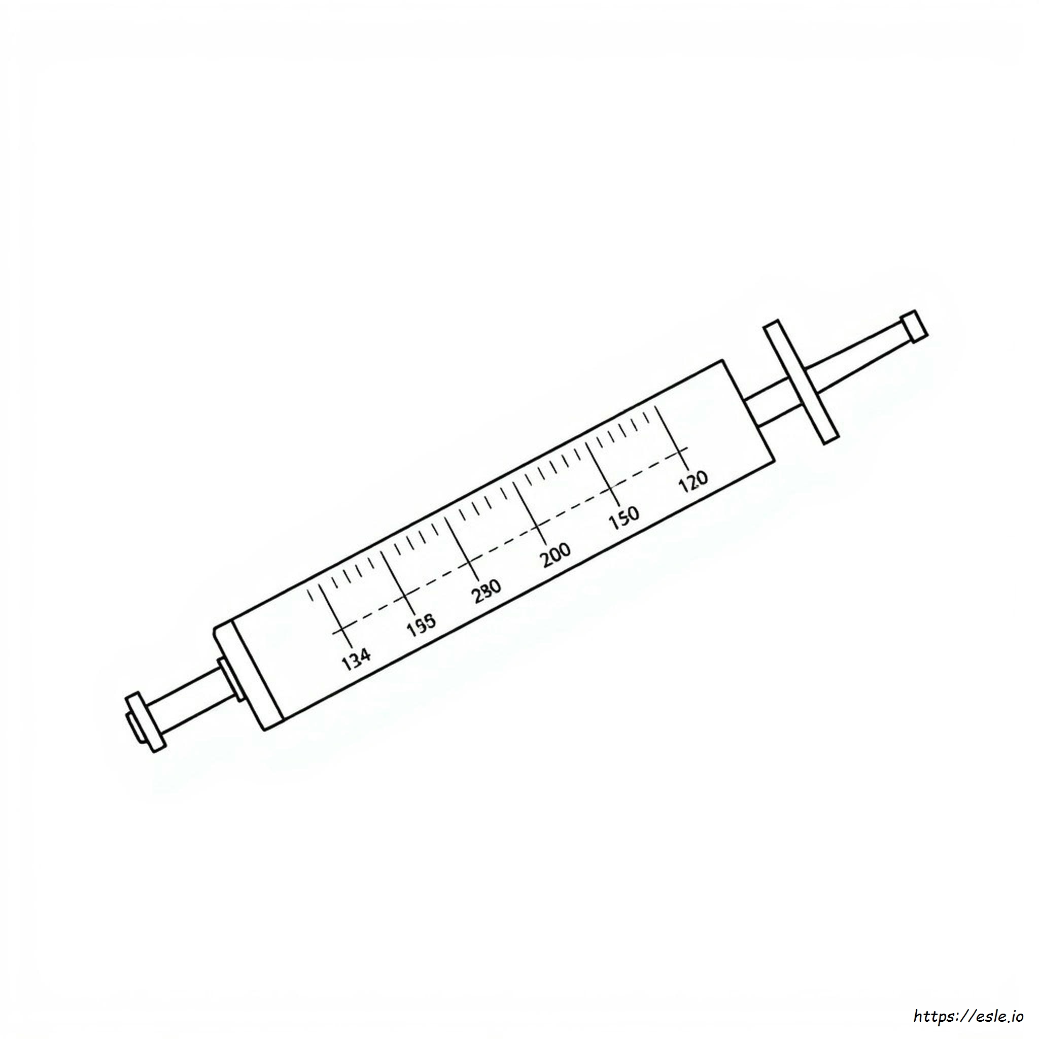 Syringe Coloring Page