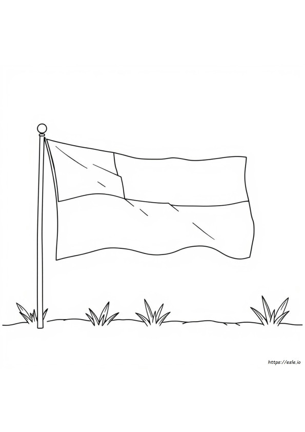 Indonesia Flag Colouring Page