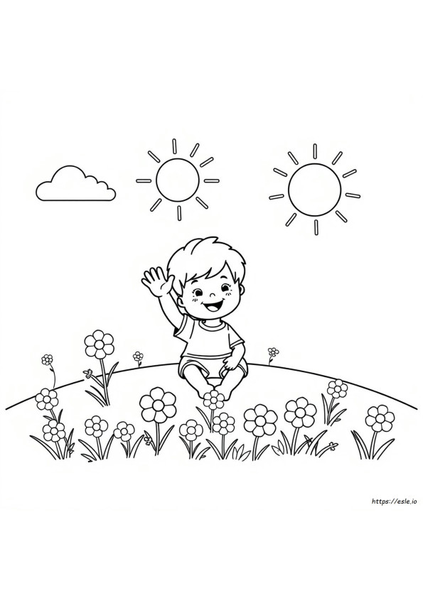 Hallo Kindergarten Ausmalbild