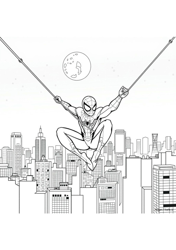 Coloring Pages Miles Morales Kolorowanka