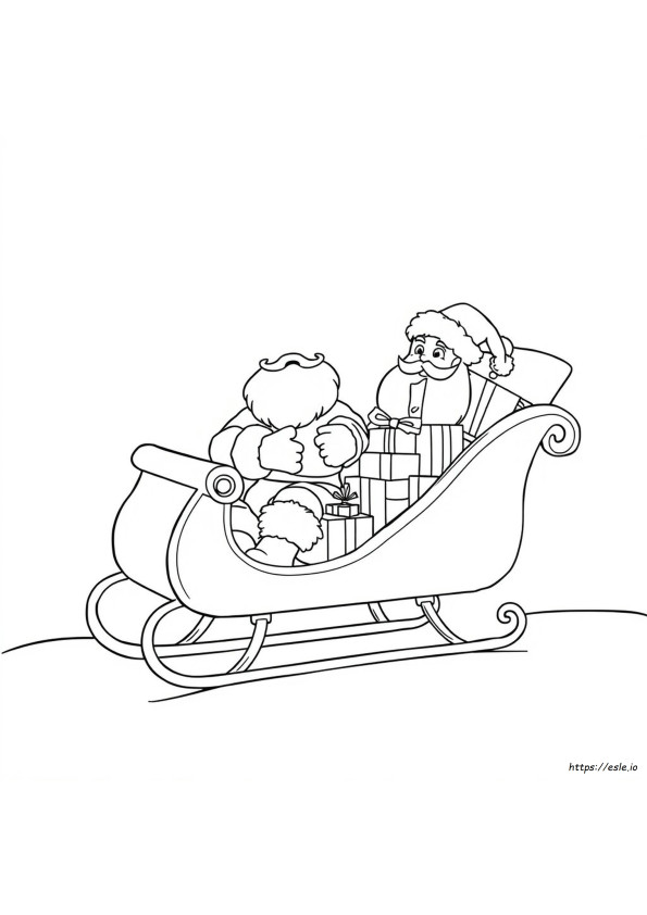 Santa Claus With Presents Coloring Page