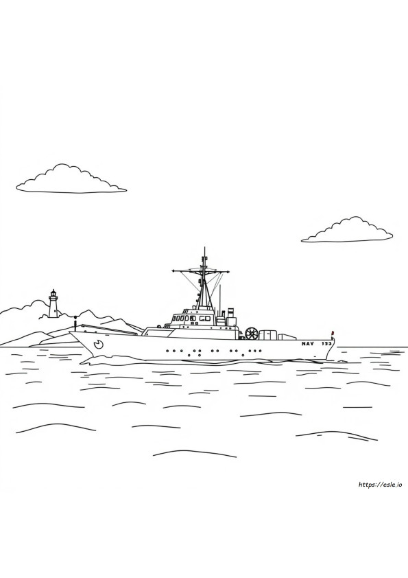 Navy Colouring Pages