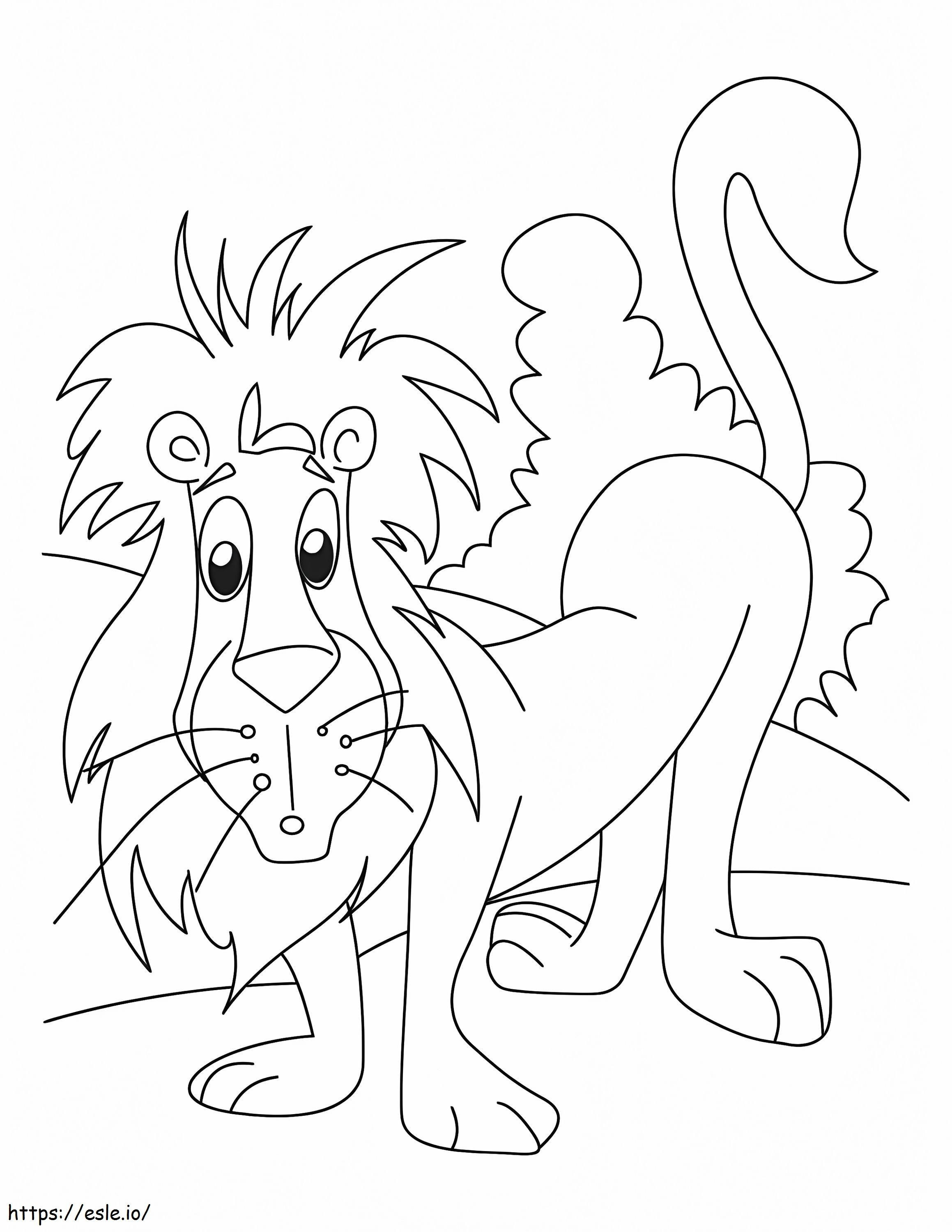 Confused Lion coloring page