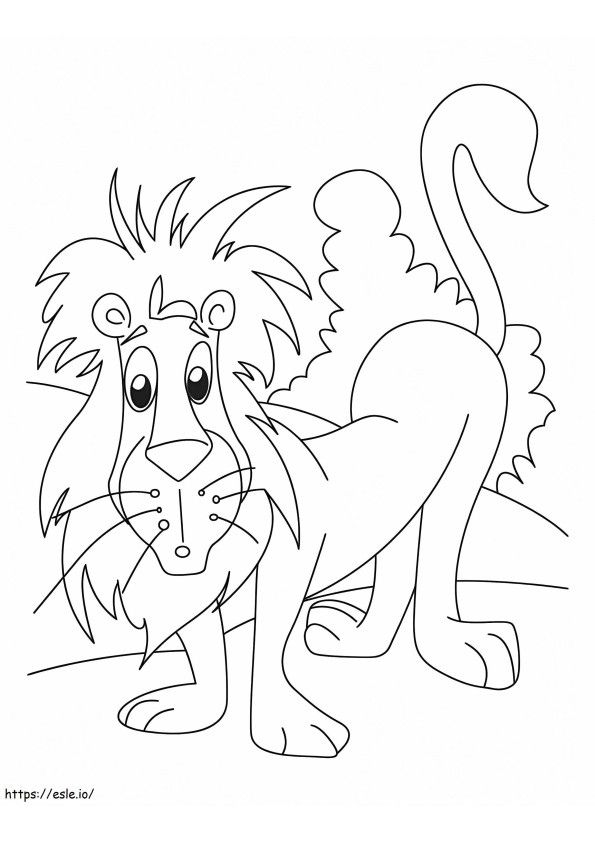 Leão confuso para colorir