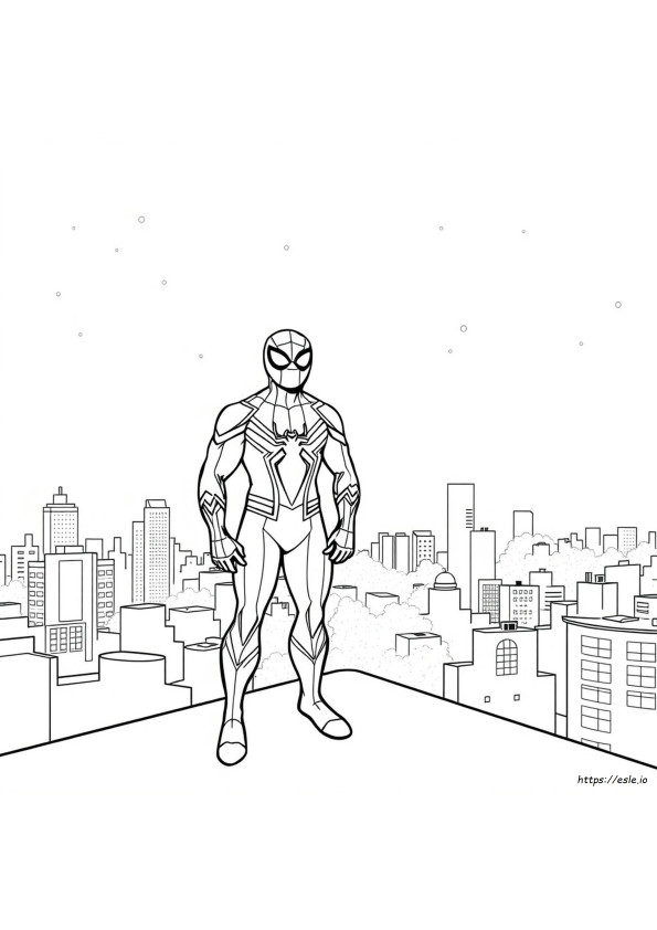 Black Panther Spidey Coloring Page