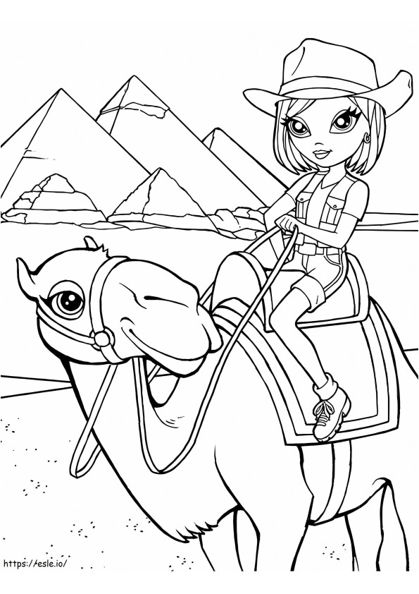  Cowgirl Lisa Frank A4 para colorir