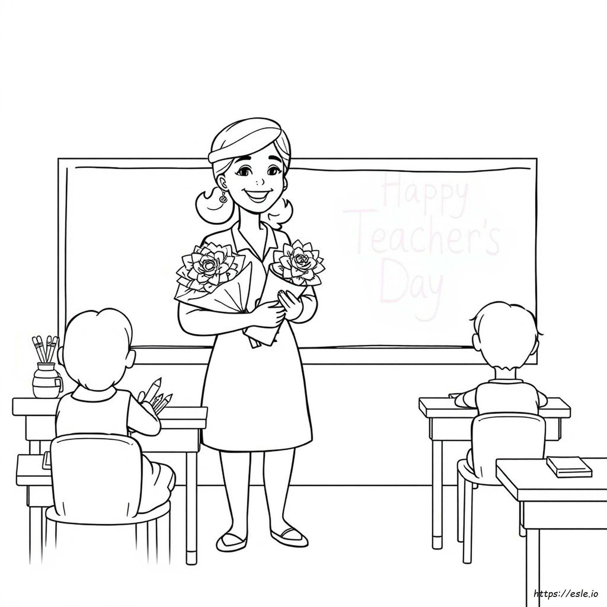 Happy Teachers Day Coloring Pages