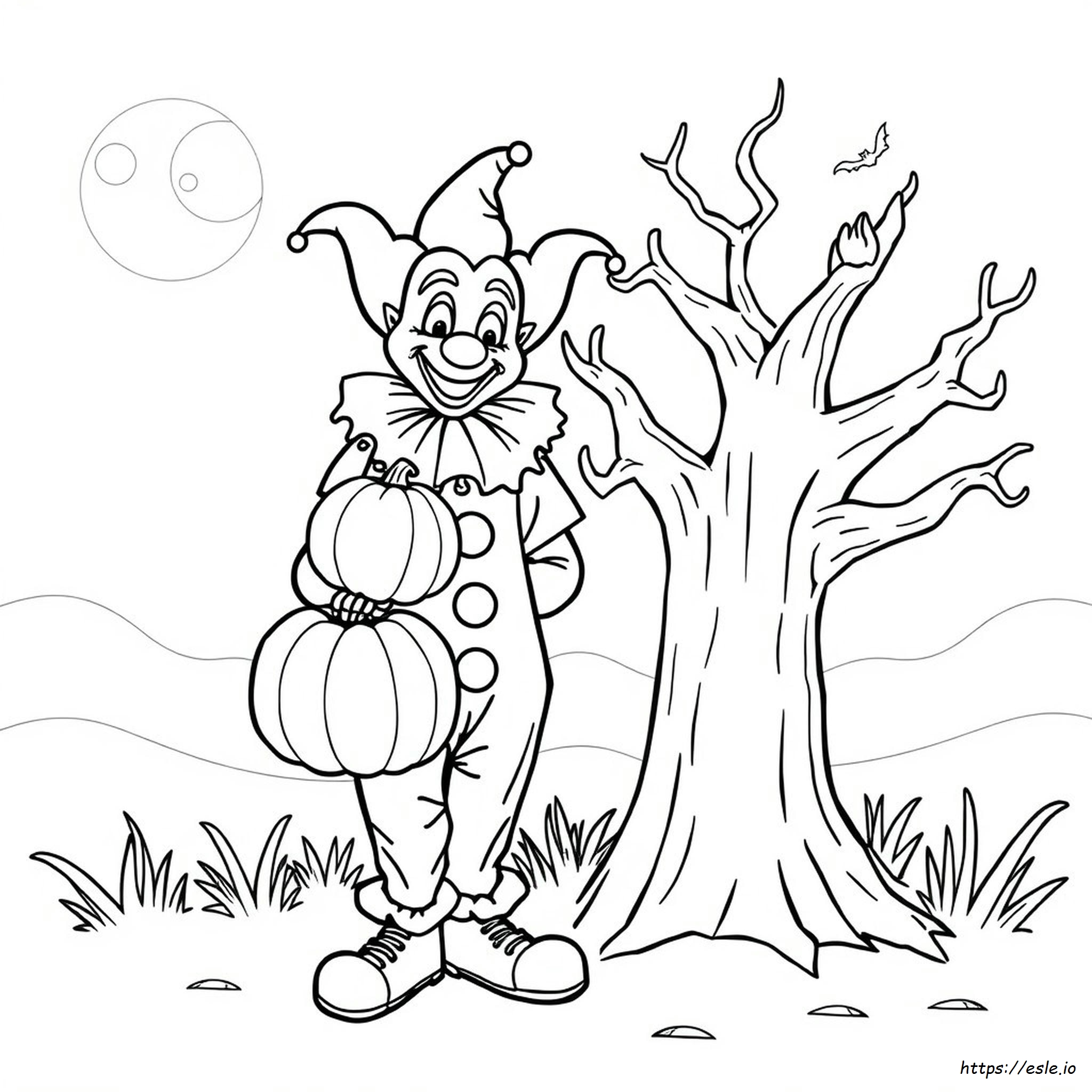 Halloween Clown Coloring Pages