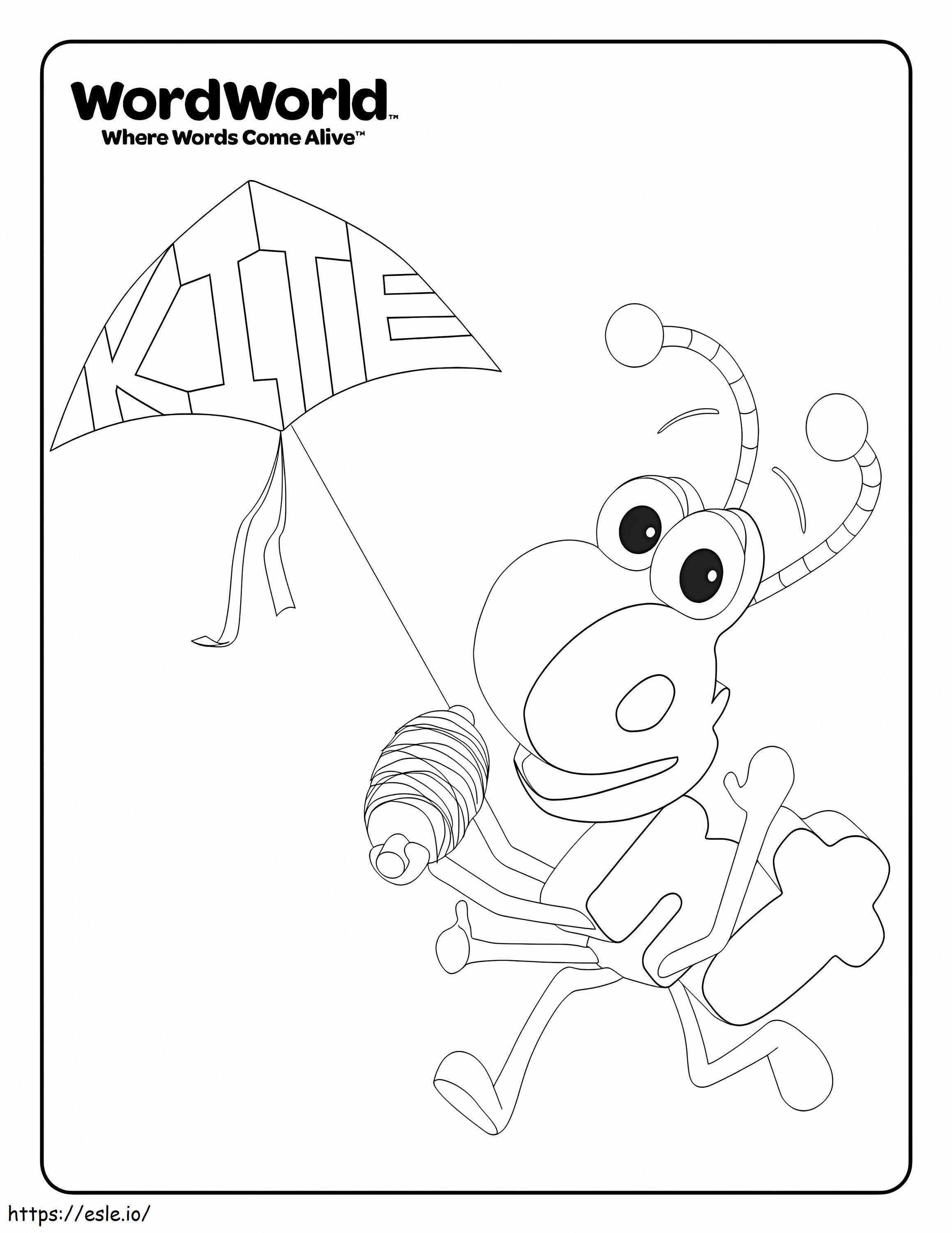 Ant WordWorld Coloring Page coloring page