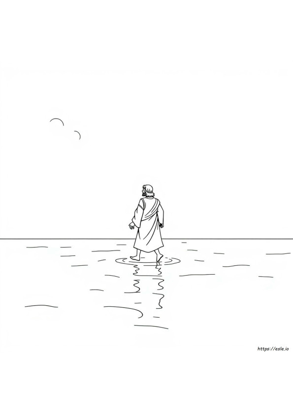 Free Coloring Page Peter Walks On Water