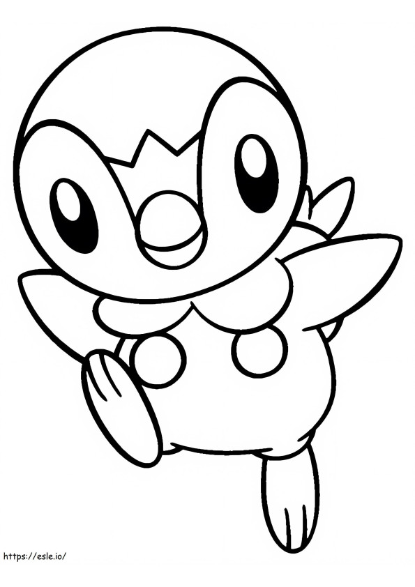 Pokemon Piplup yang dapat dicetak Gambar Mewarnai