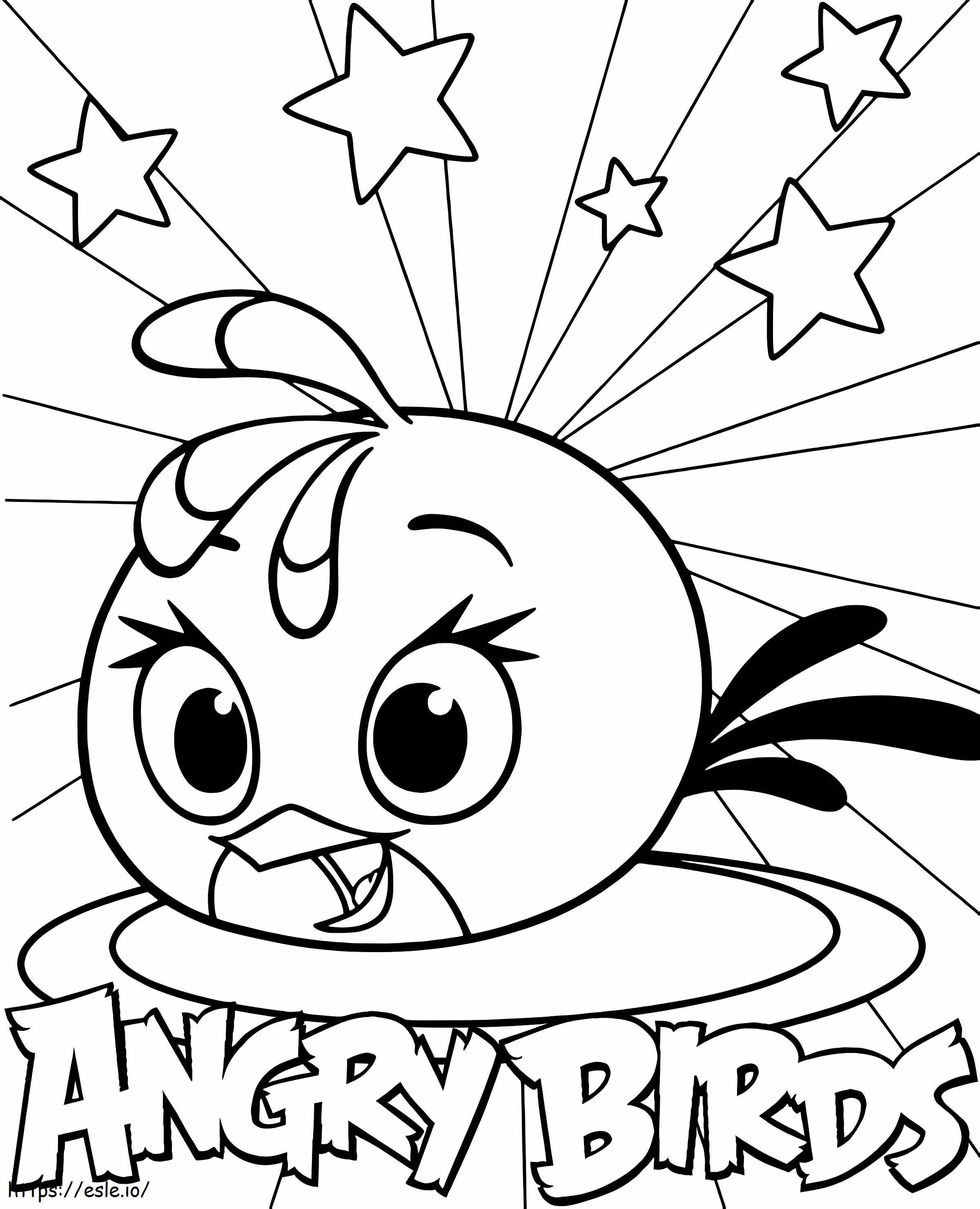 Coloriage Angry Birds Stella Logo à imprimer dessin